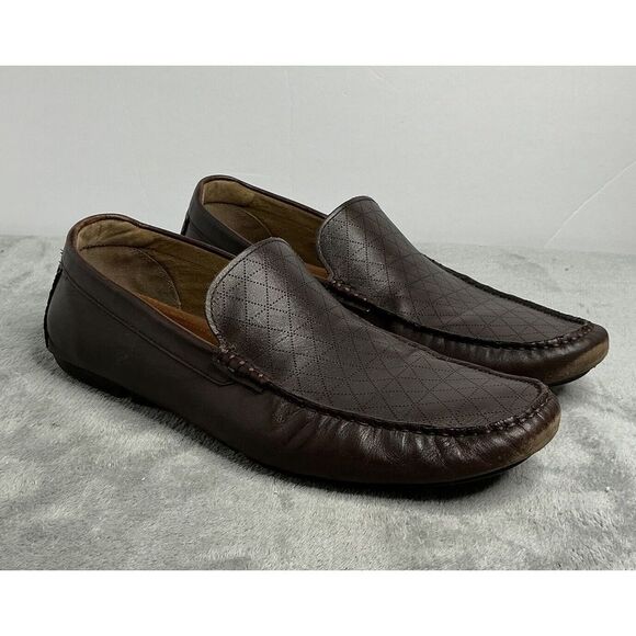 Aldo Men's 10 Slip-on Driving Loafer Brown‎ Dress Shoes - Picture 1 of 7